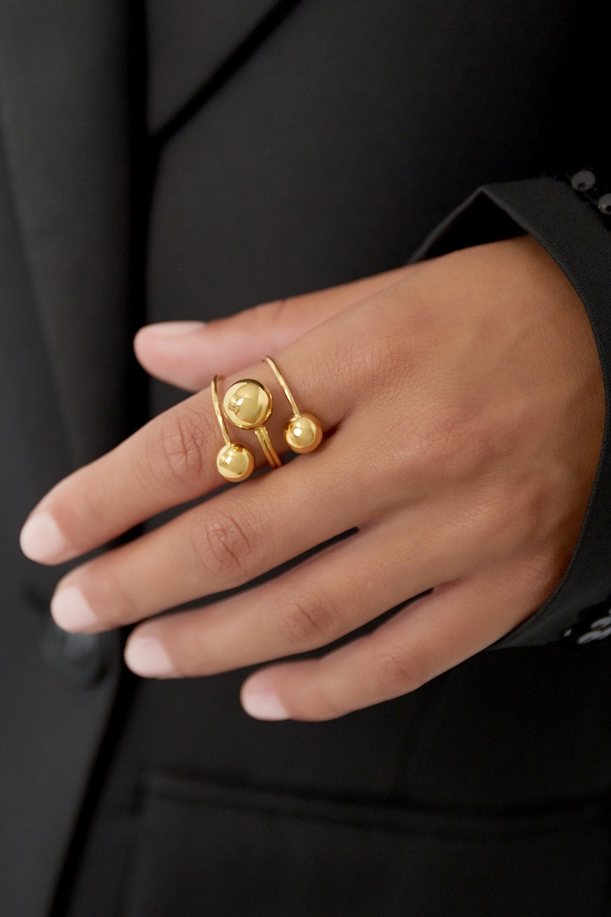 Anello Sfere Gold