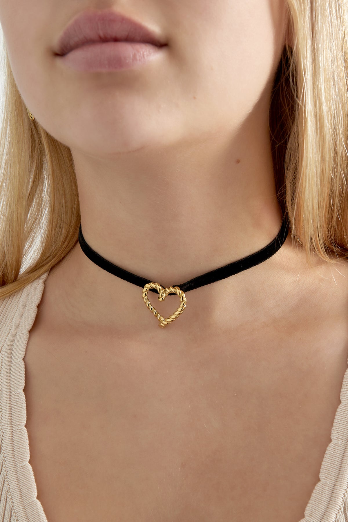 Collana Choker Cuore Gold