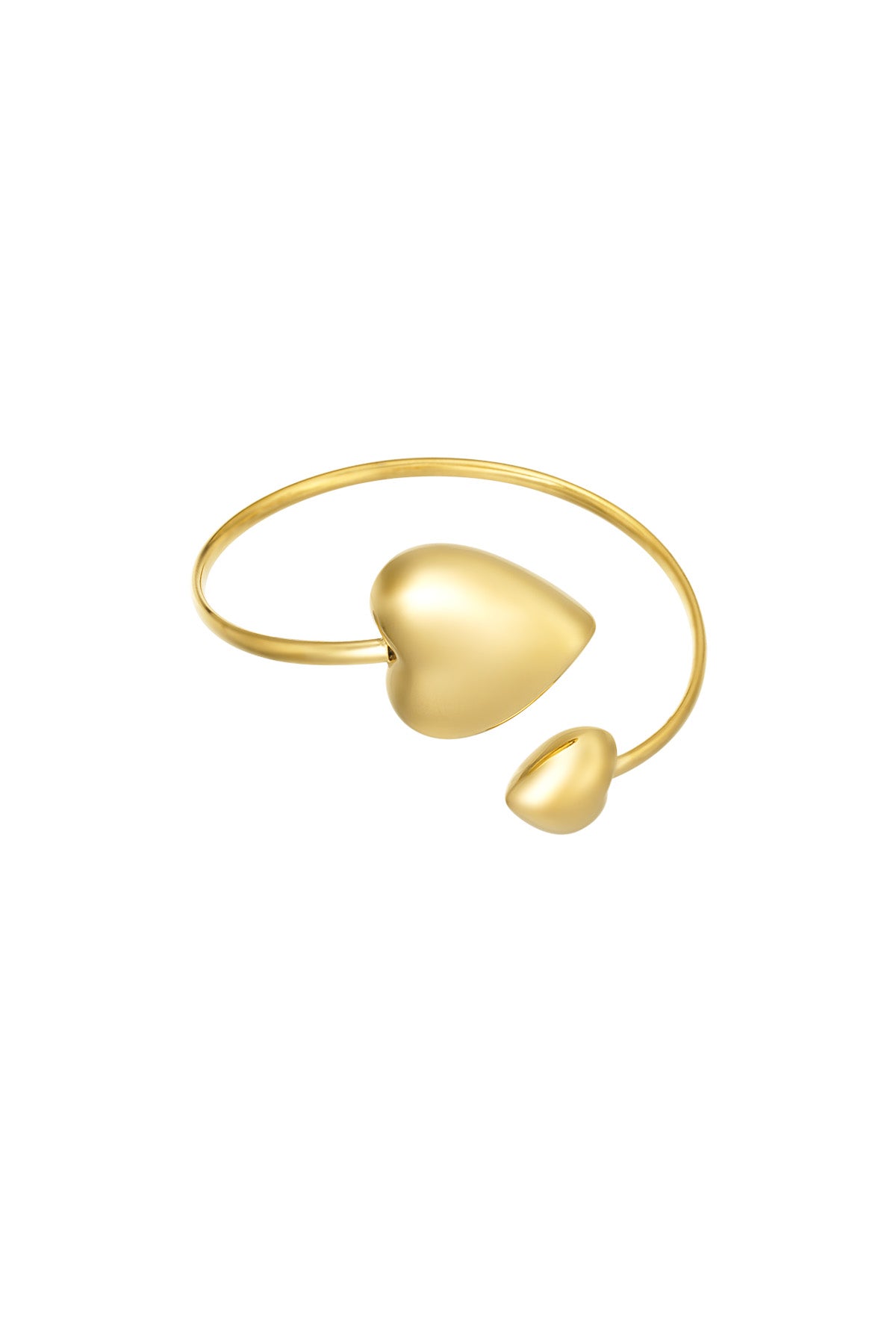 Bracciale Doppio Cuore Gold