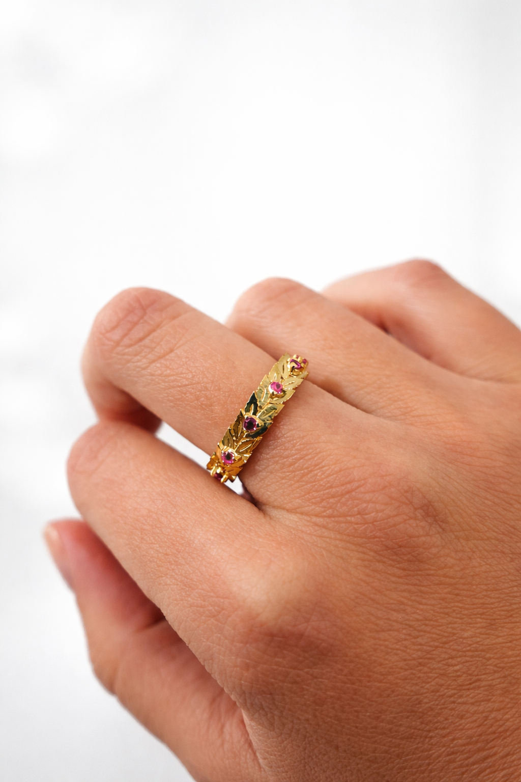 Anello Eternity Corona D’alloro - Oro 750