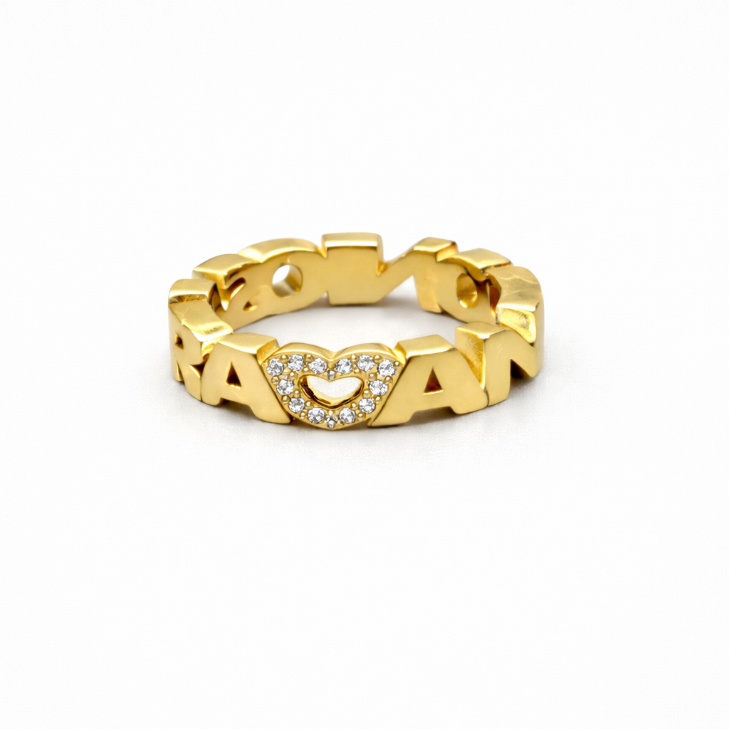 Anello Legame Rettangolare Cuore con Diamanti Oro 750