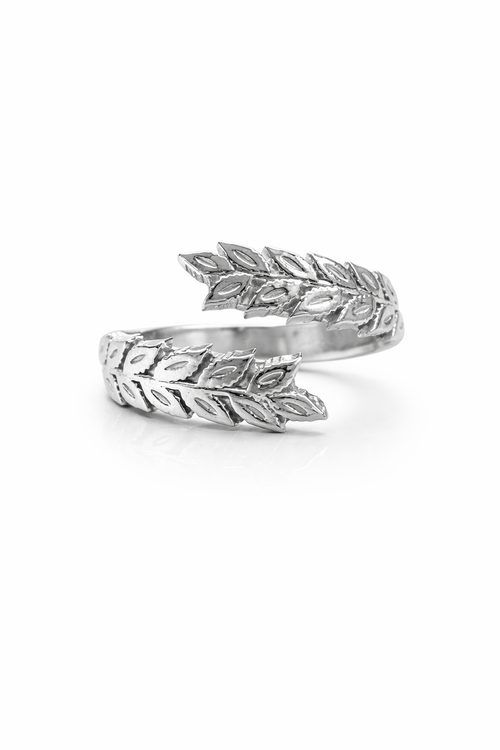 Anello Corona d’Alloro Contrarié – Argento 925 (regolabile)